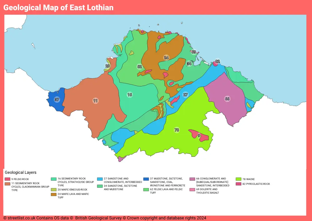 Geological Map of East Lothian